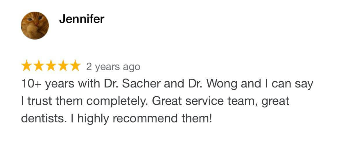 picture of 5 star review of Sachar Dental NYC