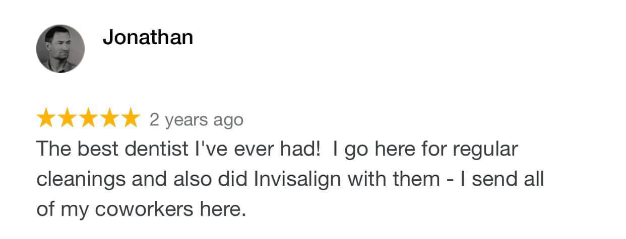 picture of 5 star review of Sachar Dental NYC