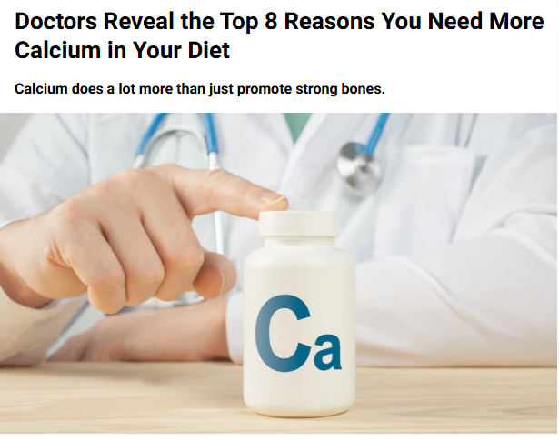 Best Life magazine article about importance of Calcium- mentioned Dr Sandip Sachar NYC dentist