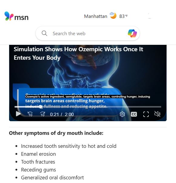 MSN dry mouth